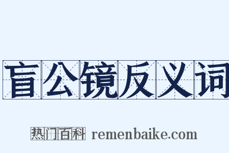盲公镜反义词是什么意思的图片